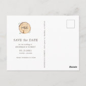 rustikales Foto aus Holz Save the Date Postkarte (Rückseite)