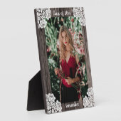 Rustikales Foto aus Holz und Spitzen Fotoplatte (Seite)