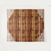 Rustikales Foto aus Holz und Weißspitzen Wandteppich (Vorderseite (Horizontal))