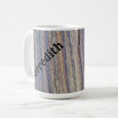Rustikales Foto aus Holzkörnern Kaffeetasse (Vorderseite Links)