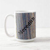 Rustikales Foto aus Holzkörnern Kaffeetasse (Links)