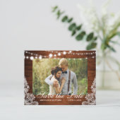 Rustikales Foto aus Holzreihen Postkarte (Stehend Vorderseite)