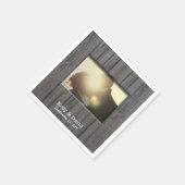 Rustikales Foto aus Stallholz Serviette (Ecke)