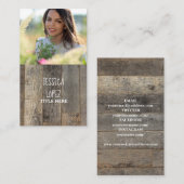 rustikales Foto aus Western Visitenkarte (Vorne/Hinten)