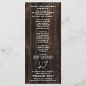 Rustikales Foto Barn Wood Mason Jar Hochzeitsprogr Programm (Rückseite)