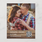 Rustikales Foto Bauernhof QR Code Einladung Hochze (Rückseite)