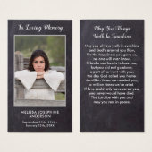 Rustikales Foto Beileid Beerdigung Gebetskarte (Vorne & Hinten)