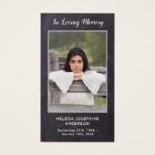 Rustikales Foto Beileid Beerdigung Gebetskarte (Vorderseite)