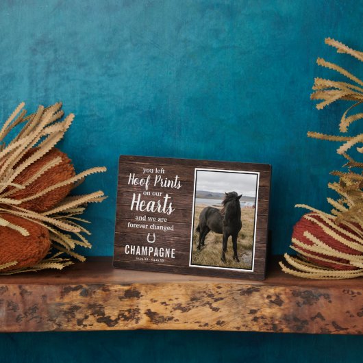 Rustikales Foto Beileid Keepake Fotoplatte (Seite)