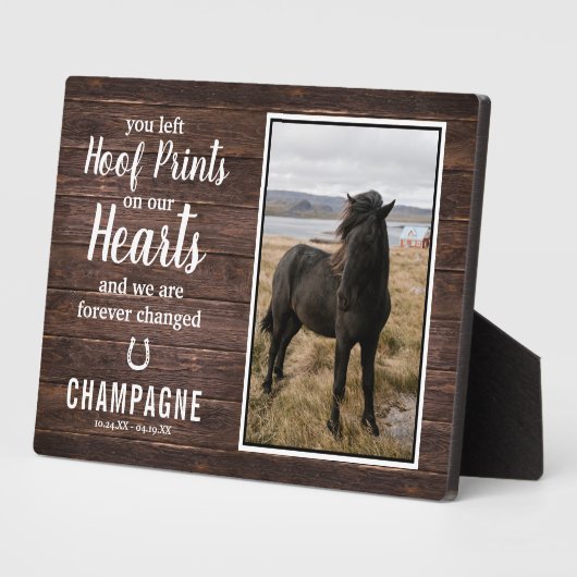 Rustikales Foto  Beileid Keepake Fotoplatte (Seite)