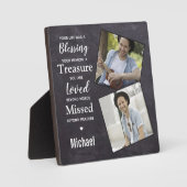 Rustikales Foto Beileid Memorials Achtung Fotoplatte (Vorderseite)