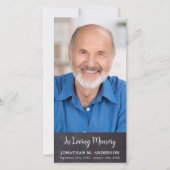 Rustikales Foto-Beileid zur Beerdigung Dankeskarte (Vorderseite)