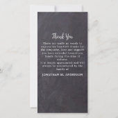 Rustikales Foto-Beileid zur Beerdigung Dankeskarte (Rückseite)