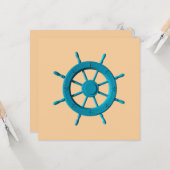 Rustikales Foto-Bild für das Ruderboot Karte (Vorderseite/Rückseite Beispiel)