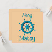 Rustikales Foto-Bild für das Ruderboot Karte (Vorderseite/Rückseite Beispiel)