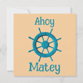 Rustikales Foto-Bild für das Ruderboot Karte