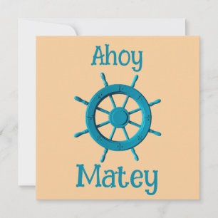 Rustikales Foto-Bild für das Ruderboot Karte