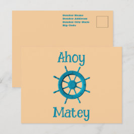 Rustikales Foto-Bild für das Ruderboot Postkarte