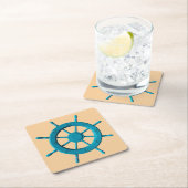 Rustikales Foto-Bild für das Ruderboot Rechteckiger Pappuntersetzer (Vor Ort)