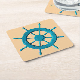 Rustikales Foto-Bild für das Ruderboot Rechteckiger Pappuntersetzer