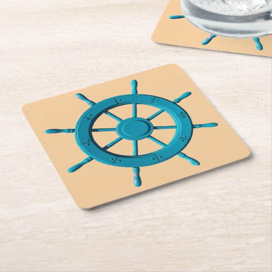 Rustikales Foto-Bild für das Ruderboot Rechteckiger Pappuntersetzer (angewinkelt)