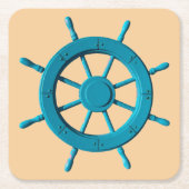 Rustikales Foto-Bild für das Ruderboot Rechteckiger Pappuntersetzer (Vorderseite)