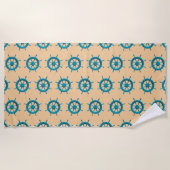 Rustikales Foto-Bild für das Ruderboot Strandtuch (Vorderseite)