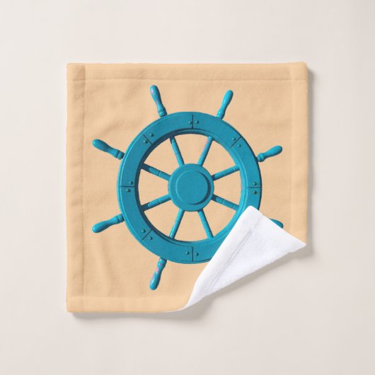 Rustikales Foto-Bild für das Ruderboot Waschlappen (Waschlappen)