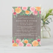 Rustikales Foto-Brautparty Einladung (Stehend Vorderseite)