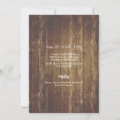 Rustikales Foto-Brautparty Einladung (Rückseite)