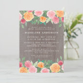 Rustikales Foto-Brautparty Einladung (Stehend Vorderseite)