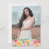 Rustikales Foto-Brautparty Einladung (Rückseite)