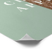 Rustikales Foto-Brautparty Poster (Ecke)