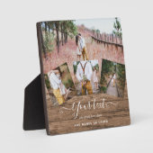 Rustikales FOTO-COLLAGE-Geschenk Benutzerdefiniert Fotoplatte (Vorderseite)