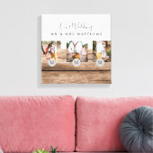 Rustikales Foto Collage Monogram NEWLYWEDS WEDS Leinwanddruck (Insitu (Wohnzimmer))