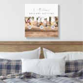 Rustikales Foto Collage Monogram NEWLYWEDS WEDS Leinwanddruck (Insitu (Schlafzimmer))