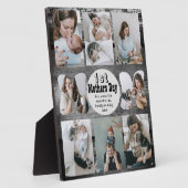 Rustikales Foto Collage Plaque zum ersten Mutterta Fotoplatte (Seite)