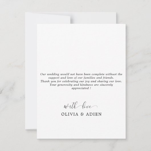 Rustikales Foto Dankeskarte (Rückseite)