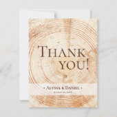 Rustikales Foto Dankeskarte (Vorderseite)