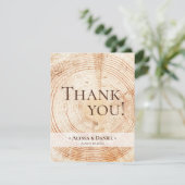 Rustikales Foto Dankeskarte (Stehend Vorderseite)