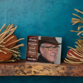 Rustikales Foto der Holzfamilie bewahren Gedenkstä Fotoplatte (Seite)