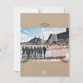 Rustikales Foto des Chic-zwei Dankeskarte (Rückseite)