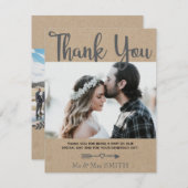 Rustikales Foto des Chic-zwei Dankeskarte (Vorne/Hinten)