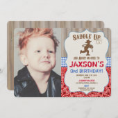 Rustikales Foto des Einladung (Vorne/Hinten)