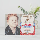 Rustikales Foto des Einladung (Stehend Vorderseite)