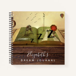 Rustikales Foto Dream Journal Analysis Record Notizblock