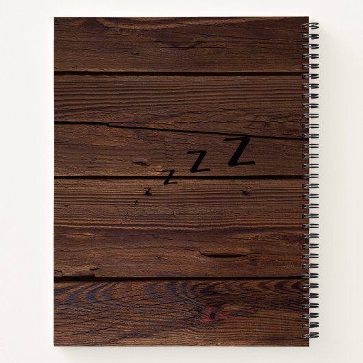 Rustikales Foto Dream Journal Analysis Record Notizblock (Rückseite)