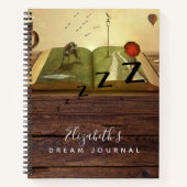 Rustikales Foto Dream Journal Analysis Record Notizblock (Vorderseite)