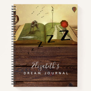 Rustikales Foto Dream Journal Analysis Record Notizblock