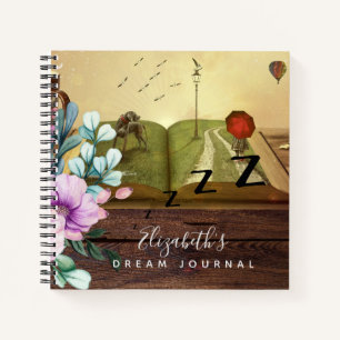 Rustikales Foto Dream Journal Analysis Record Notizblock